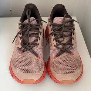 On Running Women's Pink and Brown Athletic Shoes